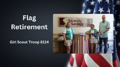 Flag Retirement Box from Girl Scout Troop 8114